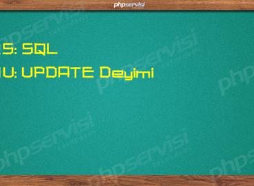 SQL Dersleri: UPDATE Deyimi
